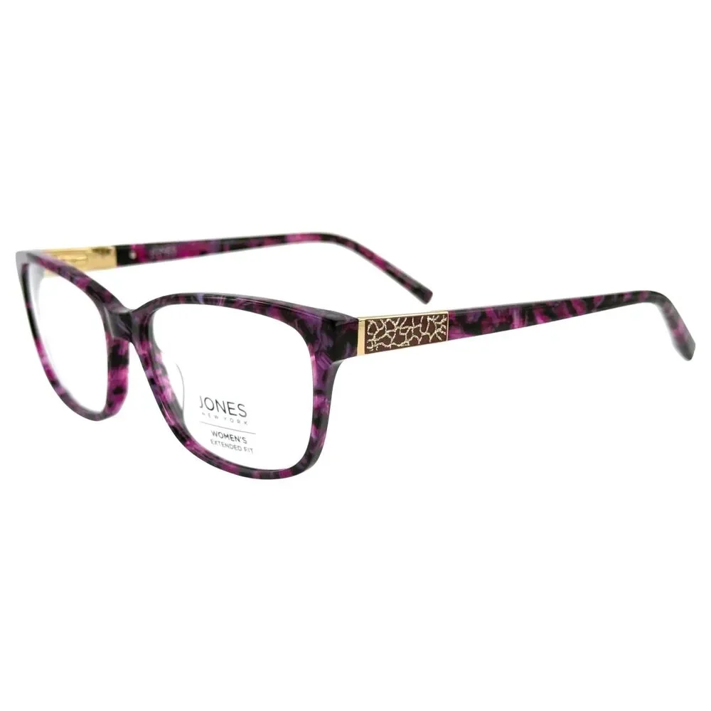 Jones New York VJON785 Womens Plastic Eyeglass Frame Purple Horn 57-16